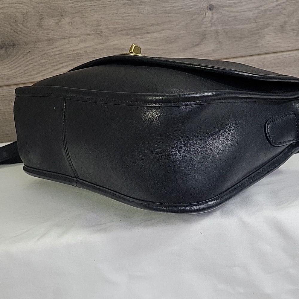 Vintage Coach 9790 Black Leather City Bag Shoulder Bag Satchel Purse - Picture 7 of 13